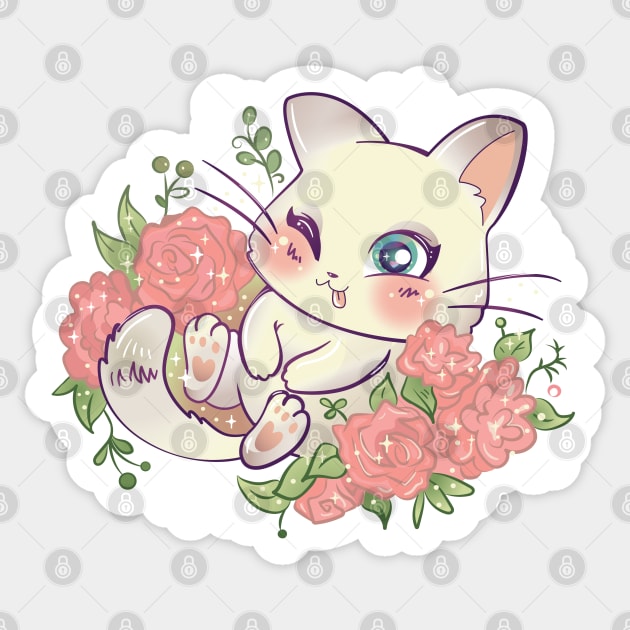 Kawaii Cute Kitty Cat Sticker by Haygoodies